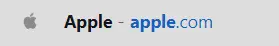 Domain name example: apple.com