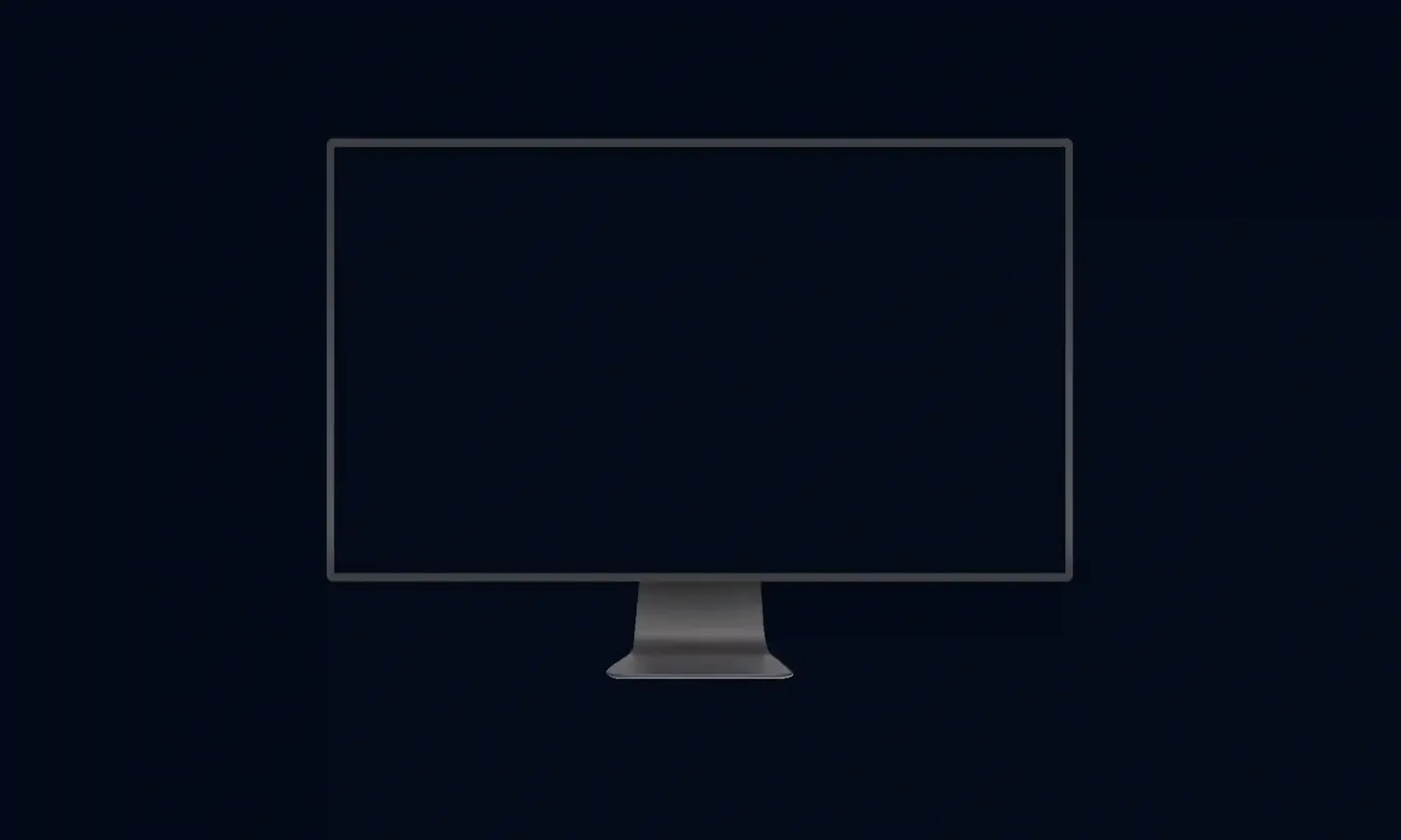 An illustration of a monitor against a dark blue background