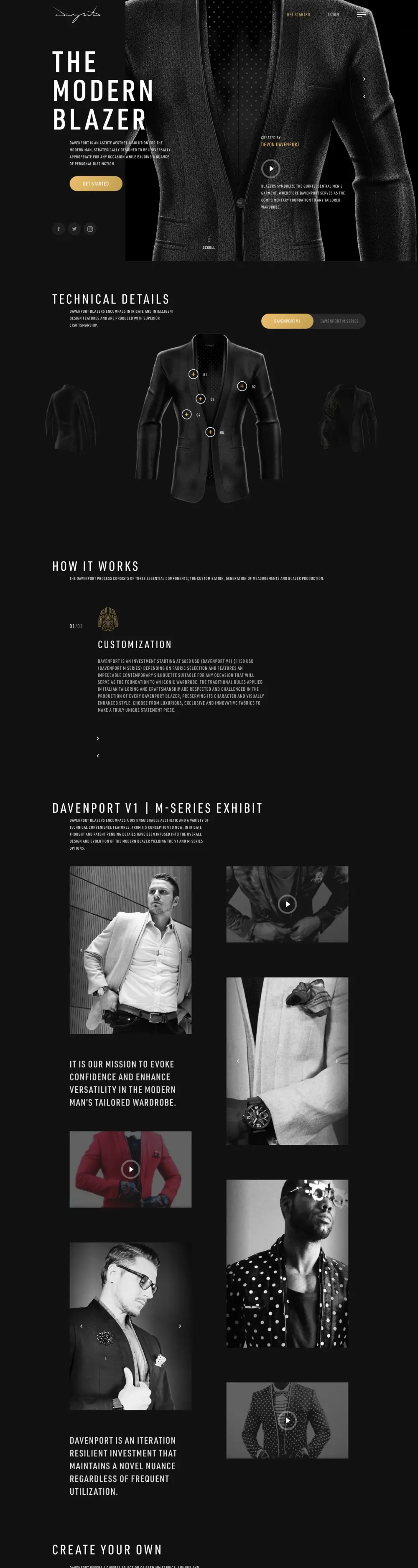 Davenport website screenshot