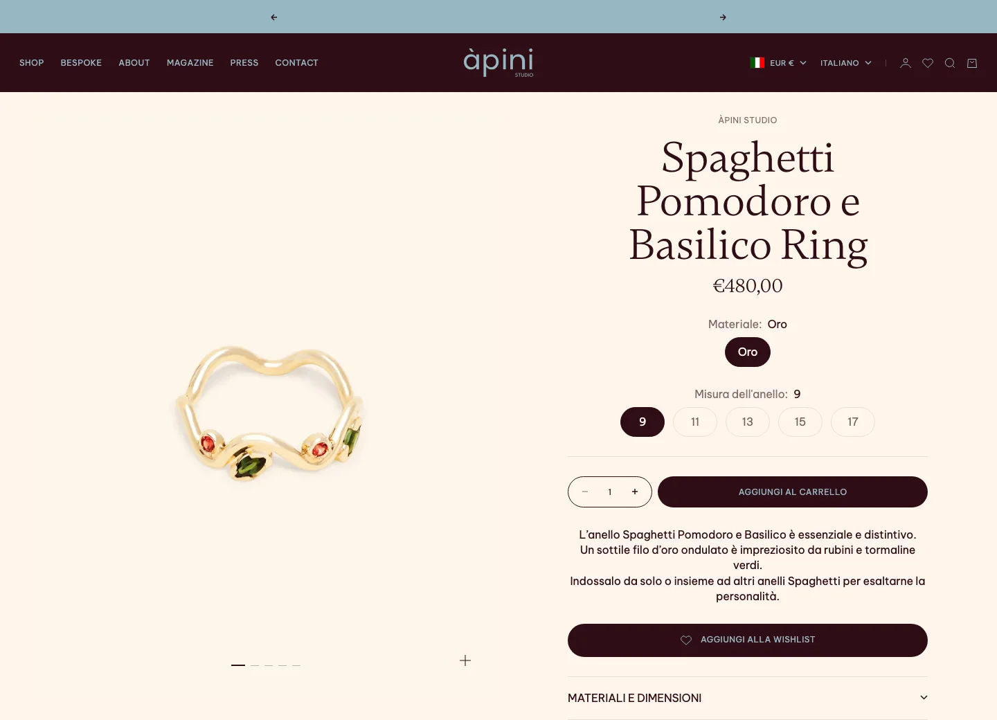 Àpini Studio — პროდუქტის გვერდი