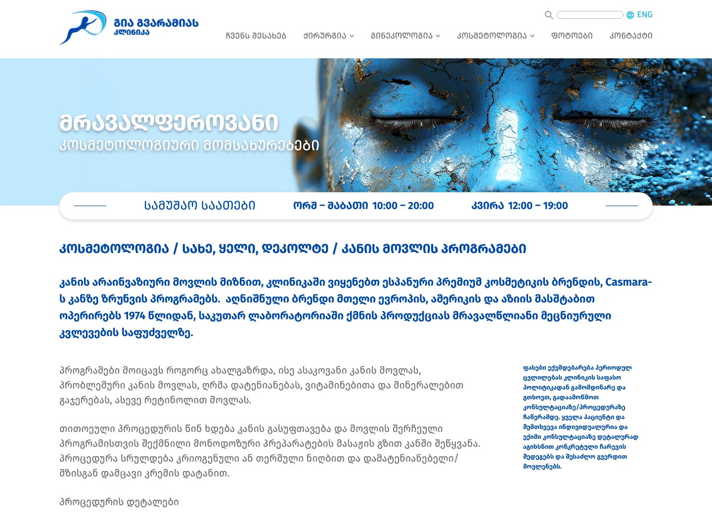 Gvaramia — სასწავლო პროგრამა