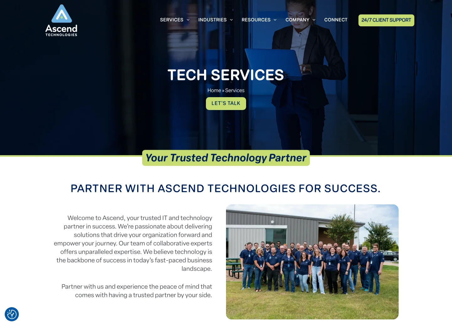 Ascend Technologies — მომსახურების გვერდი